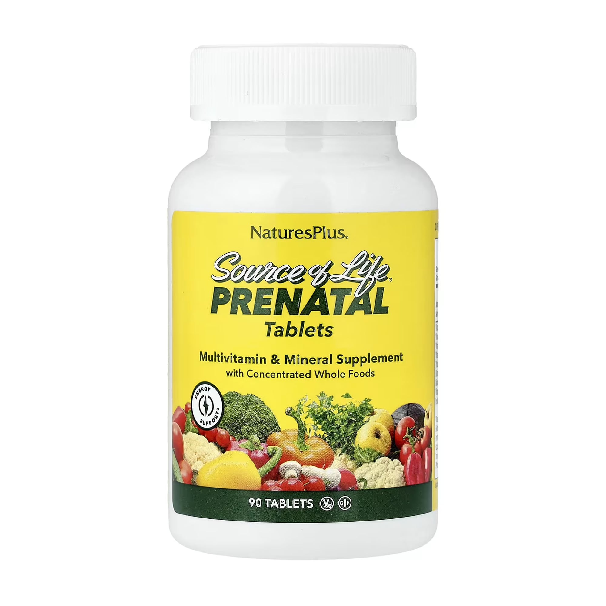 Мультивітаміни для вагітних NaturesPlus Source of Life Prenatal, 90 таблеток